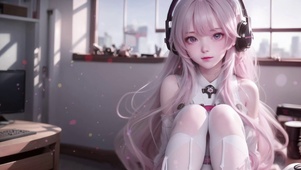 青春可爱音乐美少女