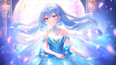 二次元梦幻水晶少女电脑壁纸