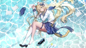 海边白丝猫耳少女