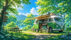 夏日郊外餐车