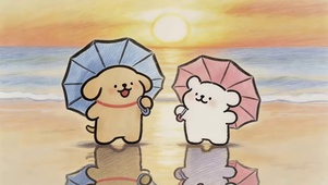 海边线条狗