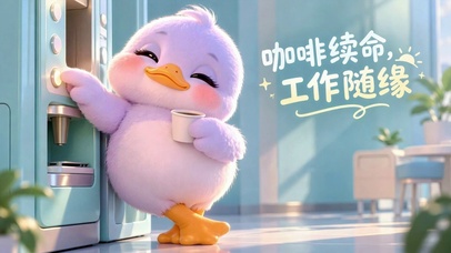 萌趣咖啡续命打工人日常
