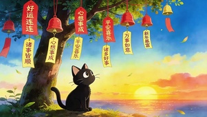 祈愿树下的猫咪