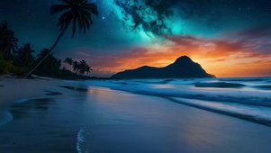 海边夜晚风景