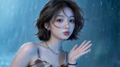 雨中女孩