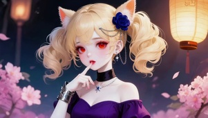 双马尾猫耳少女