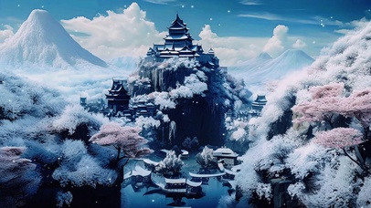 古风雪景AI