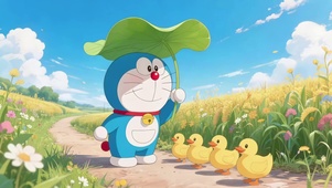 哆啦A梦与小鸭