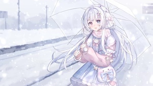 雪中少女