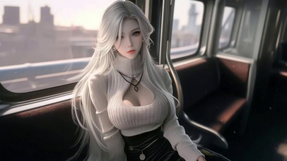 列车女孩静谧的城市之旅