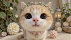 戴皇冠的软萌小猫咪