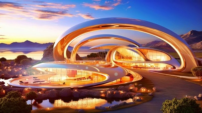 酷炫科幻未来奇幻建筑