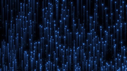 唯美蓝色上升线条粒子