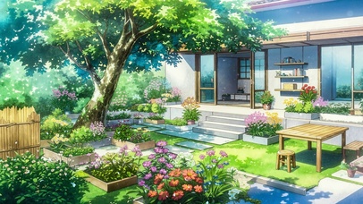 夏日别墅庭院