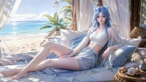 夏日海边清宵