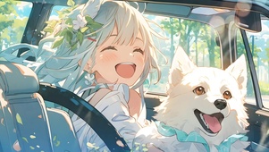 带狗狗出游