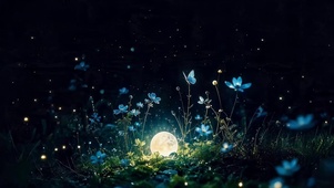 萤火蓝花夜