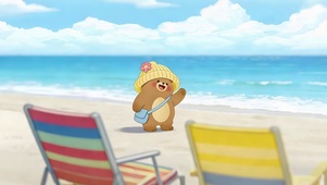 夏日海滩小熊