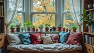 【雨景】在窗前休息