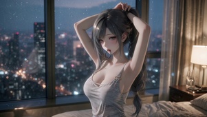 扎头发的女孩