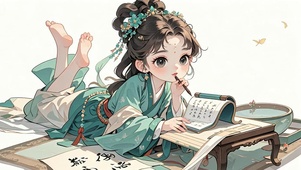 看书的女孩