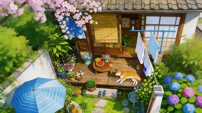 夏日小院