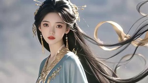 长发飘飘古风美女