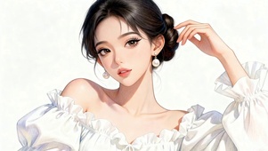 白衣优雅都市女神