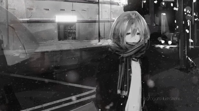 城市街道的少女