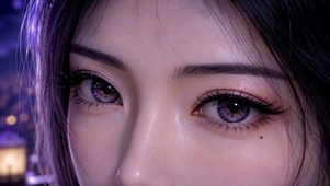 紫眸特写