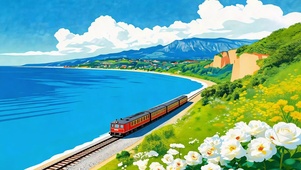 蓝色海畔列车