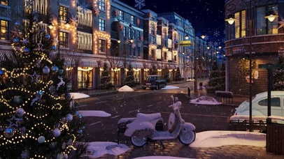 圣诞氛围街道