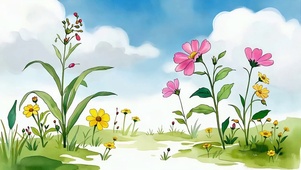 山花绽放