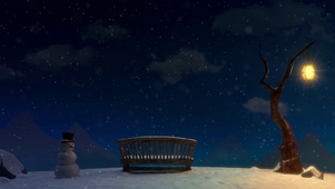 静谧冬季雪夜