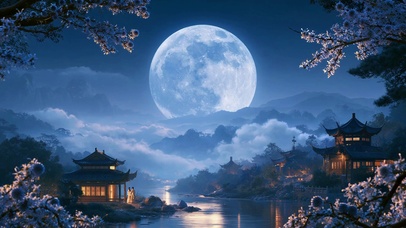 夜空明月