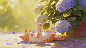 可爱玩耍的猫咪