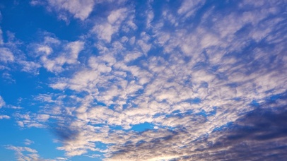 治愈清新蓝天白云