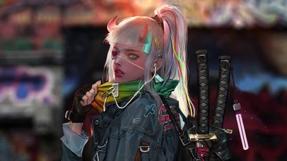 赛博朋克美女