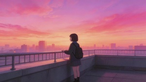 天台晚霞