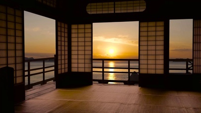 傍晚夕阳海景房