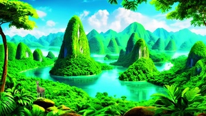 绿色护眼唯美自然风景