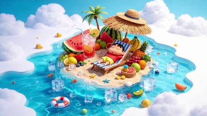 夏日海岛躺平记