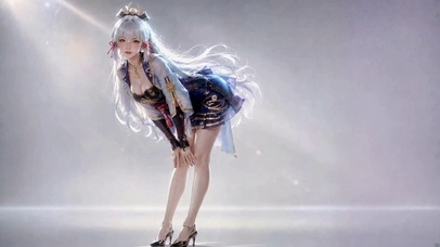 白发女神光影