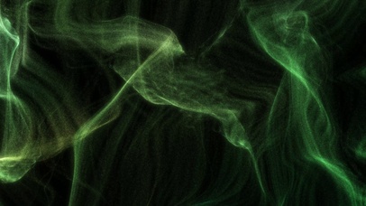 绿色粒子薄纱舞动