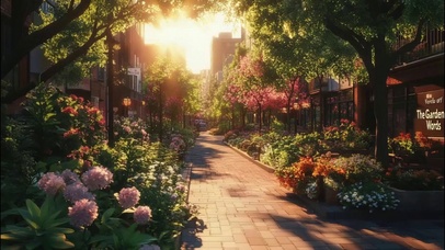 阳光城市午后花园街道