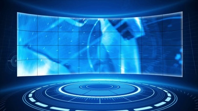 4k蓝色科技虚拟背景