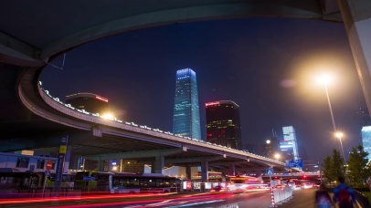 4K 高清 北京的行车天桥