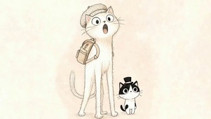 长腿猫咪与可爱小猫咪