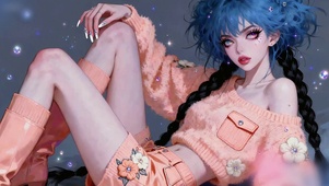 时尚另类模特少女