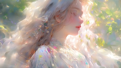 油画少女